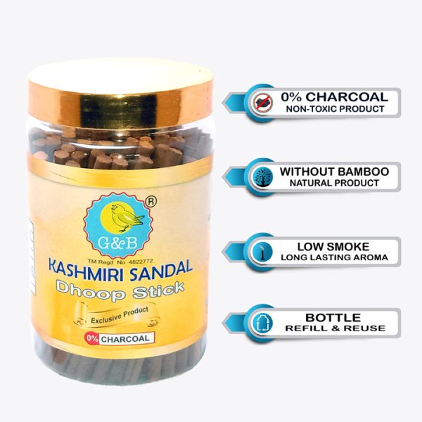 Chandan Dhoop Stick (200 g) Non Toxic & Charcoal Free (4 inch) Natural Dhoop - Image 3