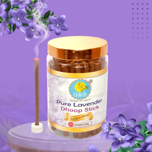 Pure Lavender Dhoop Stick – 200g Non-Toxic Charcoal-Free Natural Incense – G&B Brand
