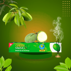 Green Mango Premium Agarbatti by G&B – 25g Agarbatti with Tropical Mango Fragrance – Charcoal-Free
